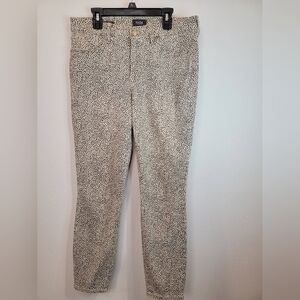 NYDJ AMI SKINNY Micro Leopard Neutral Jeans Size 8 NWOT